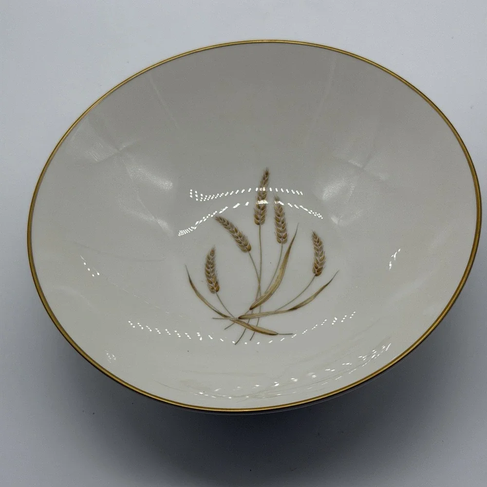 Noritake Harveston Serving Bowl Ivory w/ Gold Trim 7524‎ Wheat 9